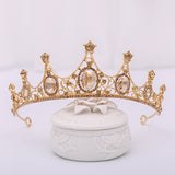 Champagne Rhinestone Crown Headband - Minihomy