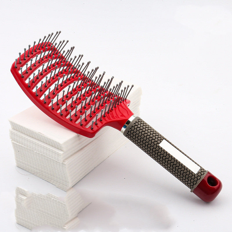 Large Curved Comb Hairbrush Boar Bristles Massage Comb Curly Hair Multifunctional Hair Brush