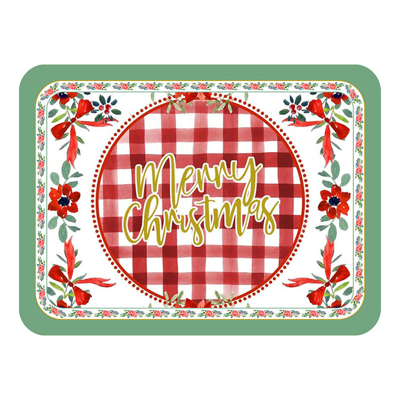 Christmas Leather American Retro Insulated Western Placemat - Minihomy