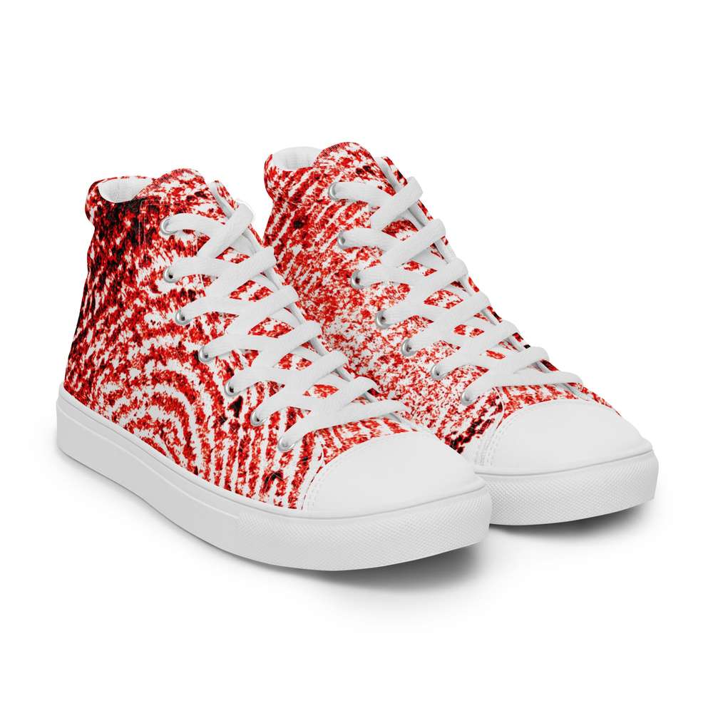 Blood Drop Pattern Mens High Top Canvas Shoes - Minihomy