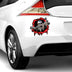 3D Skeleton Skull In The Bullet Hole Car Stickers