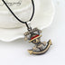 Japanese Anime  Pirate Luffy Anchor Skull Logo Pendant Necklace - Minihomy