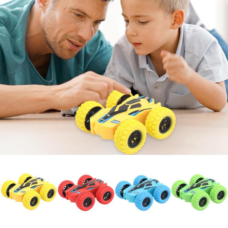 Kids Toy Car Fun Double-Side Vehicle Inertia Safety Crashworthiness and Fall Resistance Shatter-Proof Model for Child