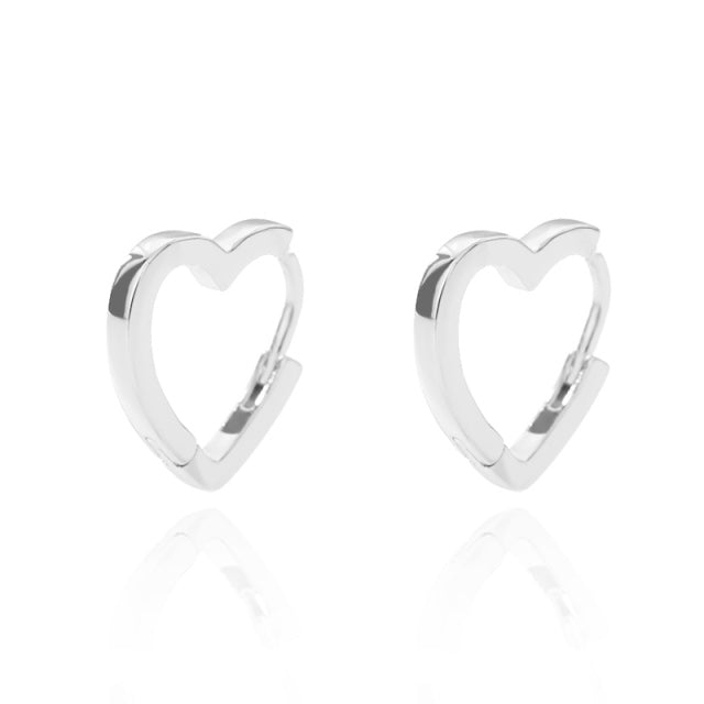 Simple Heart Drop Earrings For Women Stainless Steel Brand Fashion Ear Cuff Piercing Dangle Earring Jewelry Gifts Bijoux Femme