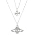 Skull Cross Saturn Silver Color Metal Necklace Retro Punk Women and Men