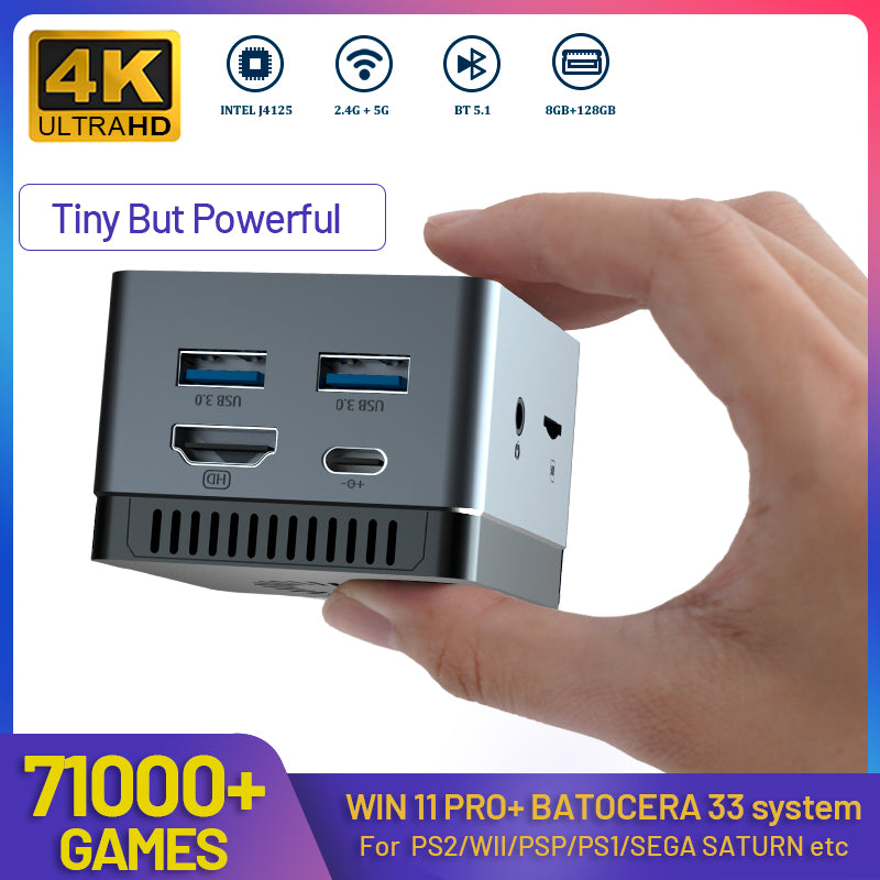 Retro Video Game Console Chuwi Larkbox Super Console X Mini PC Box WIN11 For PS2/SS/WII/PSP/N64/DC Intel J4125 With 71000+ Games