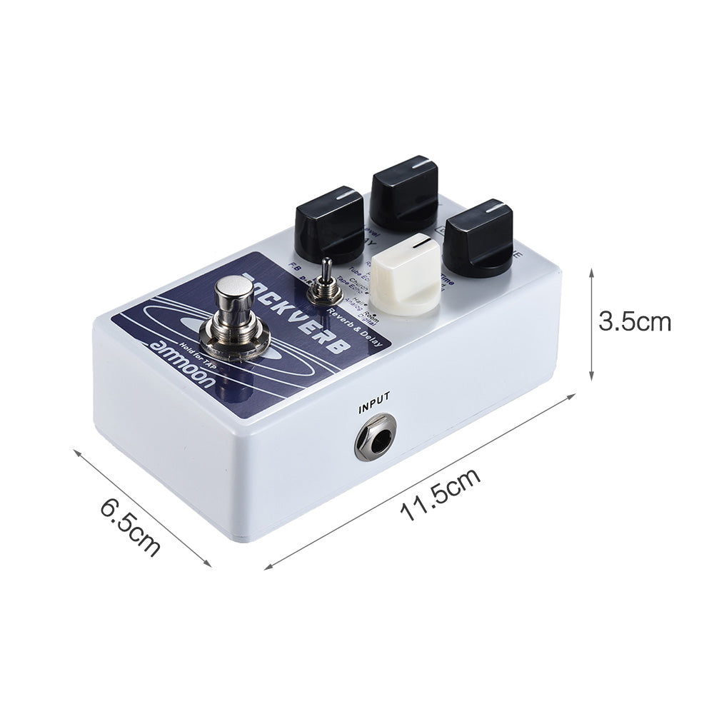 ammoon POCKVERB Guitar Pedal 7 Effects Chorus Simulator Guitar Effect Pedal Guitar Accessories - Minihomy