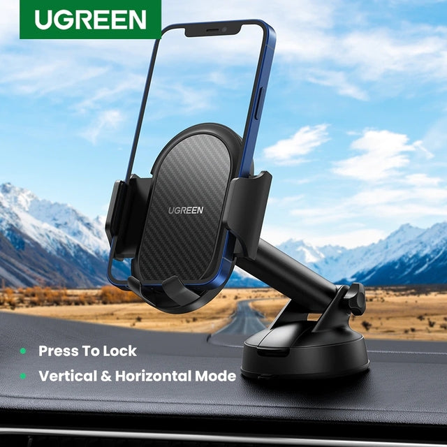 UGREEN Car Phone Holder No Magnetic Gravity Stand in the Car Suction Cup Support Holder for Mobile Phone Xiaomi iPhone 13 12