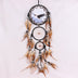 Handmade Feather Dream Catcher Brown Wolf Pattern Wind Chimes For Wall Hanging Ornments Car Home Decoration - Minihomy