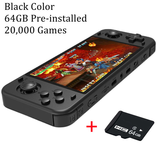 Best IPS 5 inch screen RGB10 MAX Retro Handheld Portable Game Console 64G 128G 20000 games Quad Core support bluetooth wifi - Minihomy