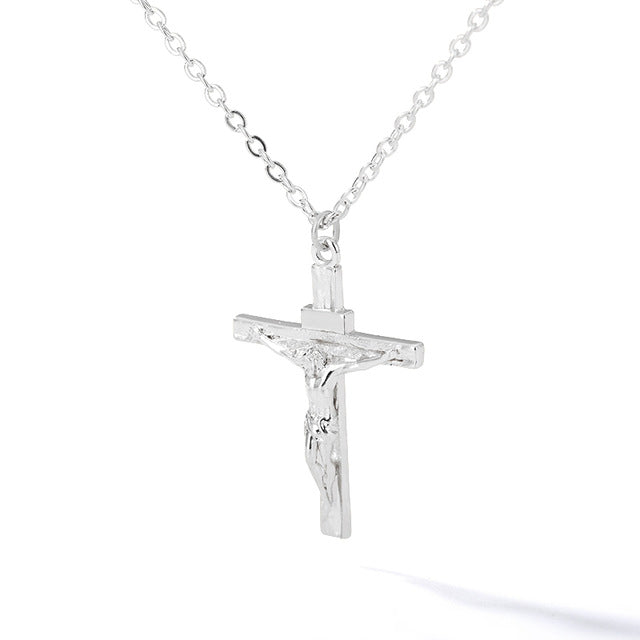 Stainless Steel Gold Cross Chain Necklace For Women Men