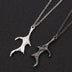 Wing Necklace for Women Men Matching Demon Dragon Wing Love Heart Pendant Necklace