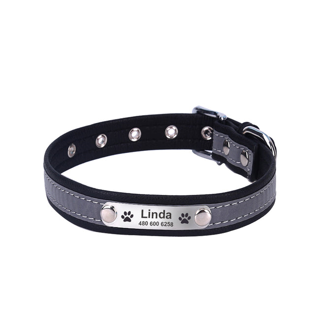 Personalized Dog Leather Collar